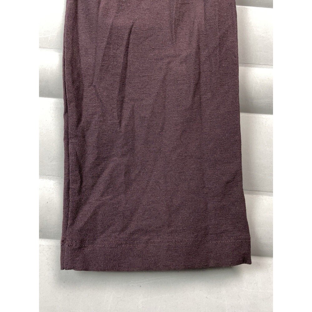 Eileen Fisher Women XL Stretch Crepe Slim Ankle Pant Purple Pull On Drapey READ - Picture 9 of 9